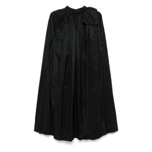 Zwarte Geplooide Cascade Cape Jurk Simone Rocha , Black , Dames