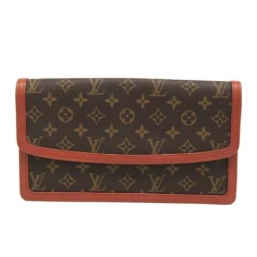 Pre-owned Canvas clutches Louis Vuitton Vintage , Brown , Dames