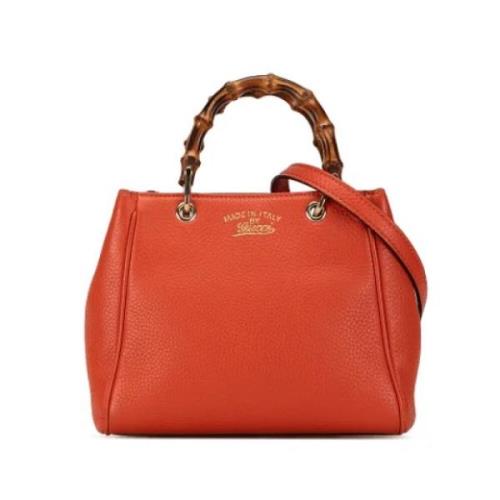 Pre-owned Leather gucci-bags Gucci Vintage , Orange , Dames