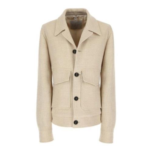 Beige Stijlvolle Jas L.b.m. 1911 , Beige , Heren