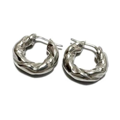 Pre-owned Silver earrings Loewe Pre-owned , Gray , Dames