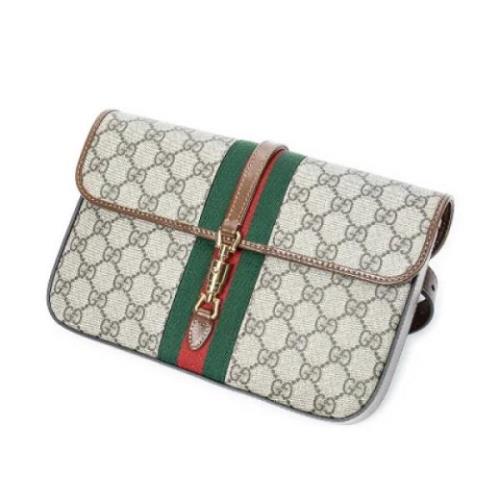 Pre-owned Coated canvas crossbody-bags Gucci Vintage , Beige , Dames