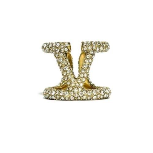 Pre-owned Metal rings Valentino Vintage , Yellow , Dames