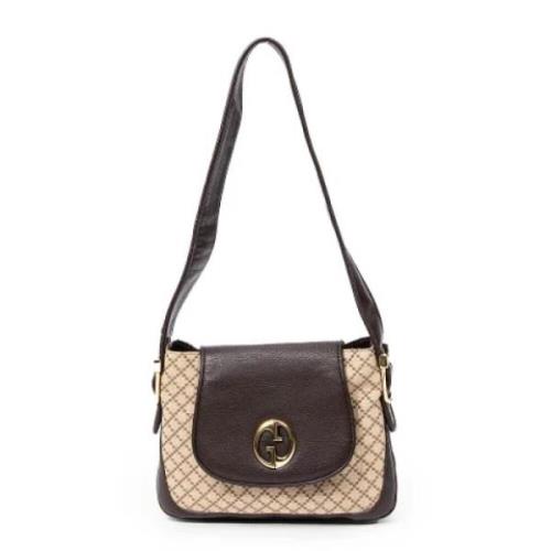 Pre-owned Canvas shoulder-bags Gucci Vintage , Beige , Dames