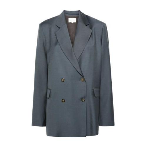 Veergrijs Melange Wol Blazer Loulou Studio , Gray , Dames