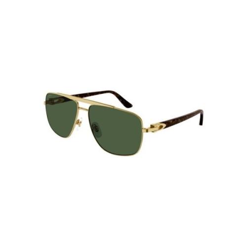 Goud Groene Zonnebril Ct0365S Model Cartier , Yellow , Heren