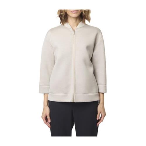 Grijze Bomber Box Jas met Logo Max Mara , Gray , Dames