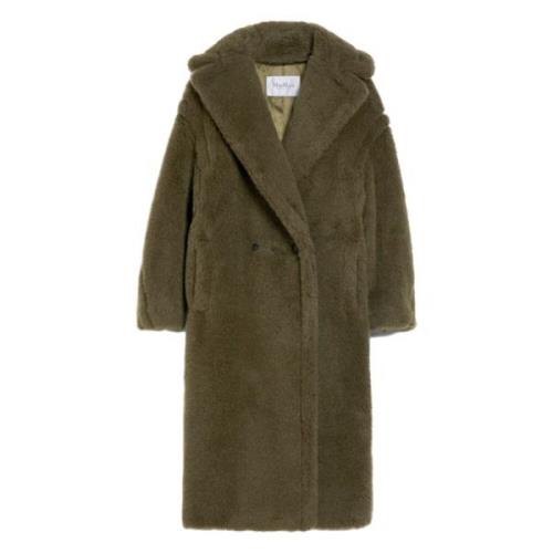 Groene Alpaca Wol Jas Max Mara , Green , Dames