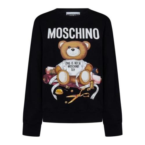 Stijlvolle Sweatshirt voor Modieuze Look Moschino , Black , Dames