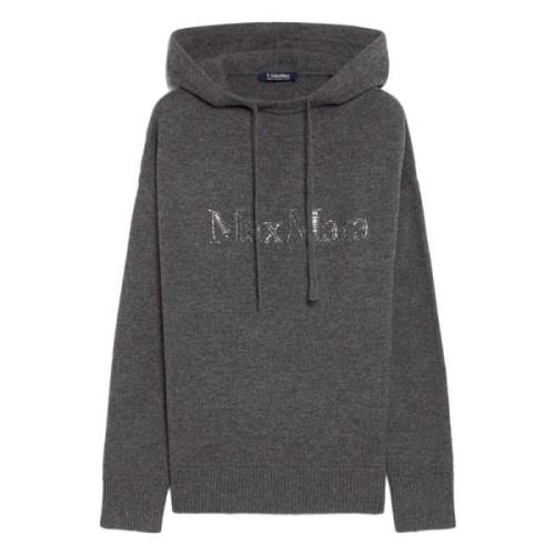 Grijze hoodie met strass Max Mara , Gray , Dames