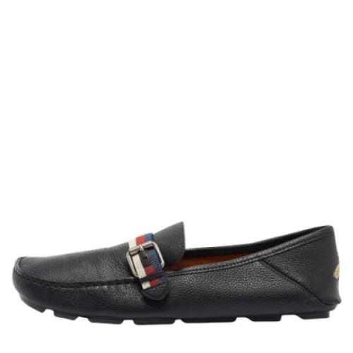 Pre-owned Leather flats Gucci Vintage , Black , Heren