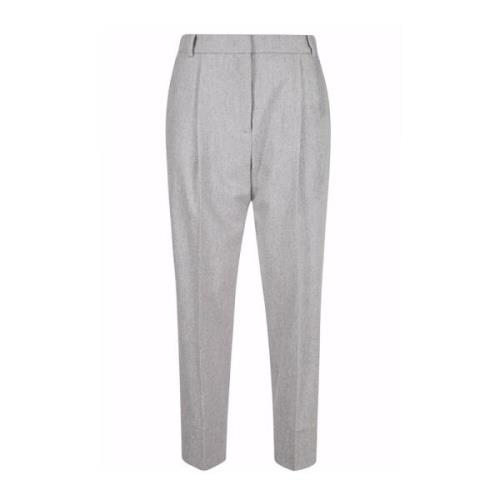 Kasjmierwollen Broek met Achterzak Eleventy , Gray , Dames