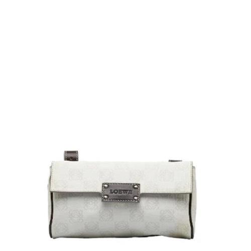 Pre-owned Canvas handbags Loewe Pre-owned , White , Dames