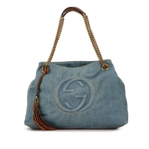 Pre-owned Denim gucci-bags Gucci Vintage , Blue , Dames