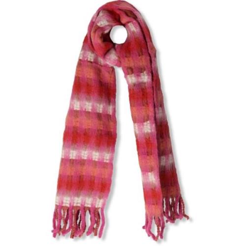 Rood en Roze Acryl Sjaal Eleonora Notre-v , Red , Dames