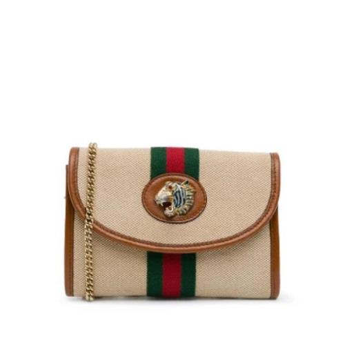 Pre-owned Canvas crossbody-bags Gucci Vintage , Beige , Dames