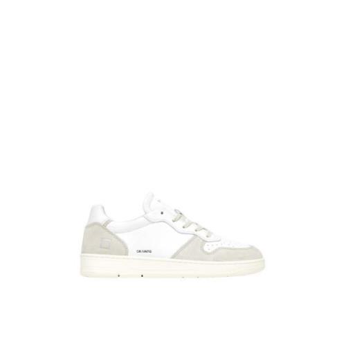 Vintage Calf Leren Sneakers D.a.t.e. , White , Heren