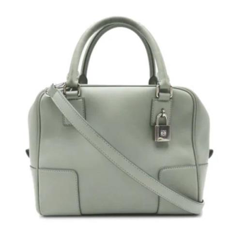 Pre-owned Leather handbags Loewe Pre-owned , Gray , Dames