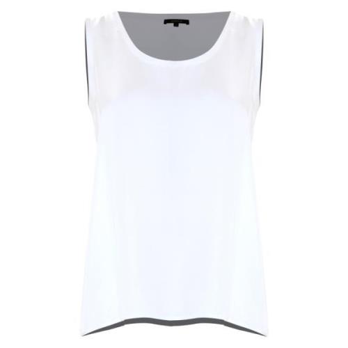 Minimalistische Ronde Hals Vest Top Kocca , White , Dames