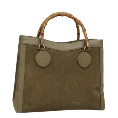 Pre-owned Suede handbags Gucci Vintage , Green , Dames