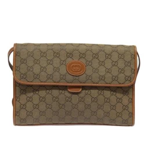 Pre-owned Canvas gucci-bags Gucci Vintage , Brown , Dames