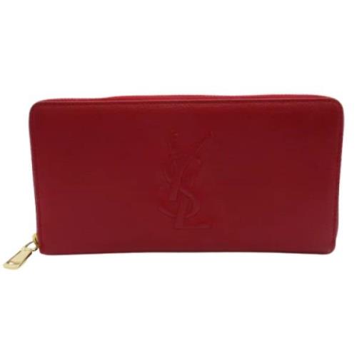 Pre-owned Leather wallets Yves Saint Laurent Vintage , Red , Dames