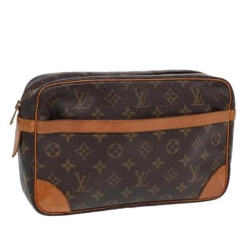 Pre-owned Canvas clutches Louis Vuitton Vintage , Brown , Dames