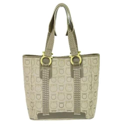 Pre-owned Canvas totes Salvatore Ferragamo Pre-owned , Beige , Dames