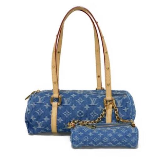 Pre-owned Fabric louis-vuitton-bags Louis Vuitton Vintage , Blue , Dam...