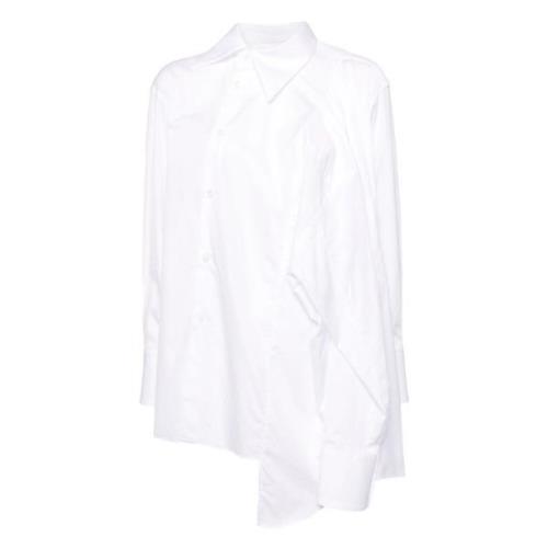 Asymmetrische Katoenen Overhemd Comme des Garçons , White , Dames