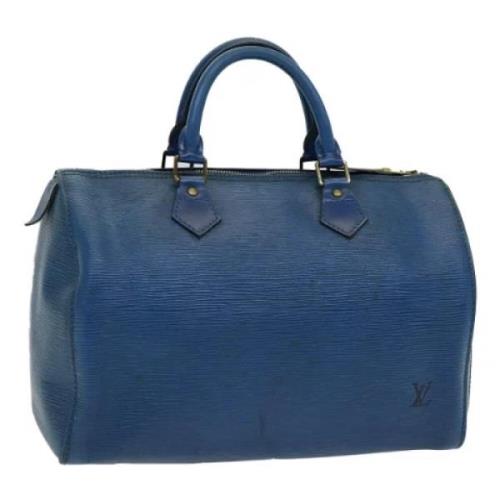 Pre-owned Leather handbags Louis Vuitton Vintage , Blue , Dames