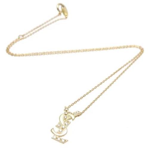 Pre-owned Yellow Gold necklaces Yves Saint Laurent Vintage , Yellow , ...