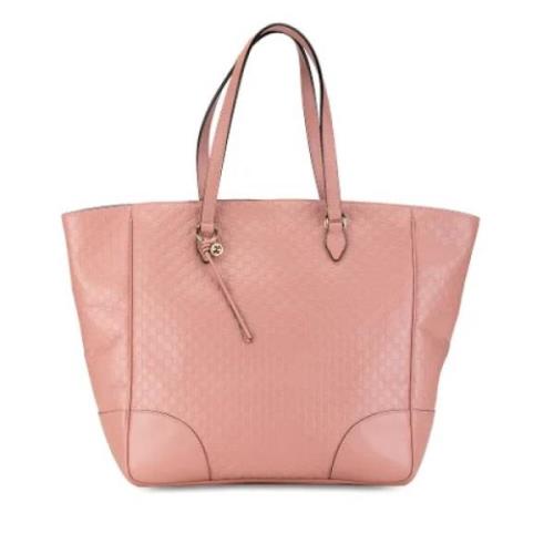 Pre-owned Leather totes Gucci Vintage , Pink , Dames