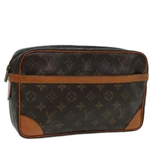 Pre-owned Canvas clutches Louis Vuitton Vintage , Brown , Dames