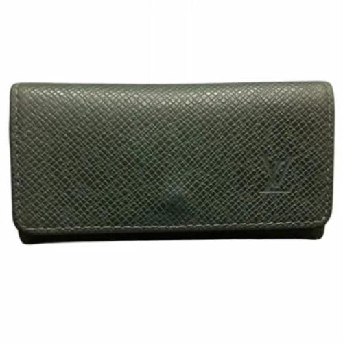 Pre-owned Leather key-holders Louis Vuitton Vintage , Green , Dames