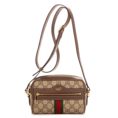 Pre-owned Coated canvas crossbody-bags Gucci Vintage , Beige , Dames