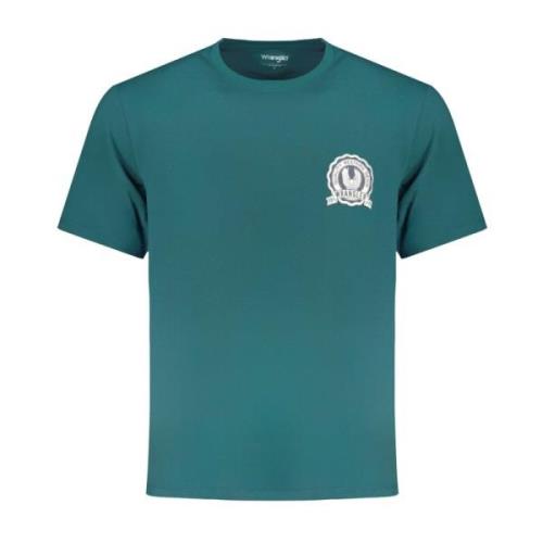 Korte Mouw Grafisch T-shirt Groen Mannen Wrangler , Green , Heren