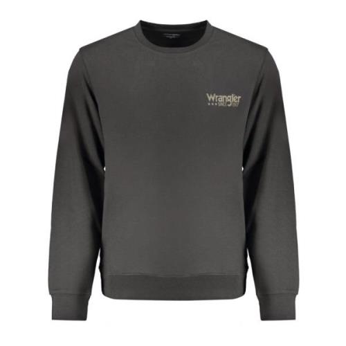 Zwarte Crew Neck Sweatshirt Lange Mouw Wrangler , Black , Dames