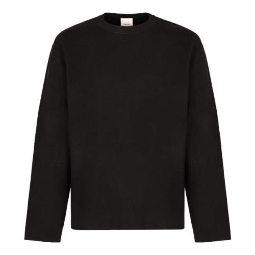 Gebreide crew-neck trui met zijsplitten Calvin Klein , Black , Heren