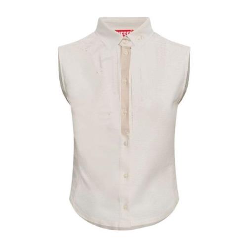 Elegante Shirt voor Vrouwen Diesel , White , Dames