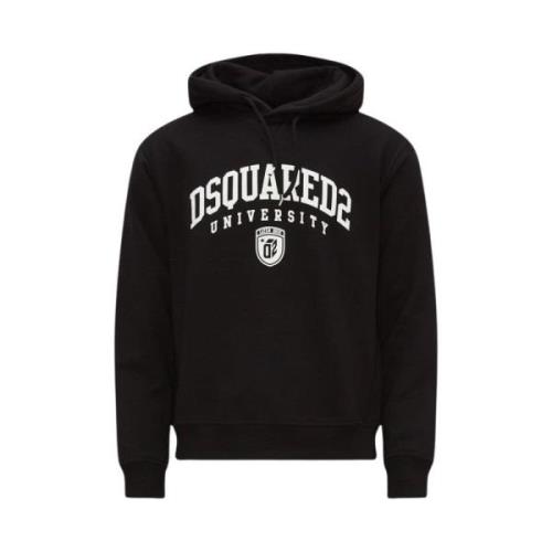 Casual Sweatshirt voor Dagelijks Comfort Dsquared2 , Black , Heren