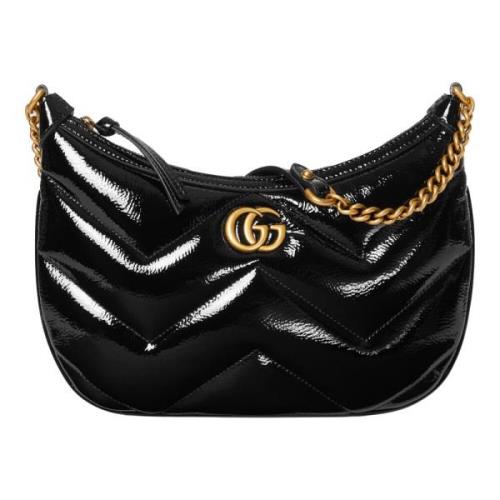 Gewatteerde Chevron Schoudertas Zwart Gucci , Black , Dames