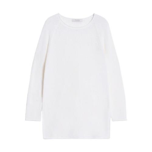 Witte Trui Tuniek Stijl Katoen Linnen Max Mara , White , Dames