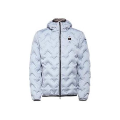 Heren Hooded Puffer Jas Blauer , Gray , Heren