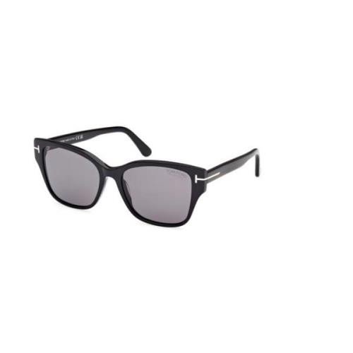 Zwarte Gepolariseerde Zonnebril Elsa Ft1108 Tom Ford , Black , Heren