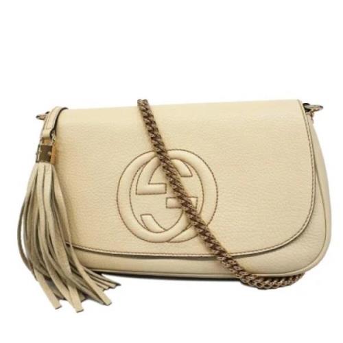 Pre-owned Leather gucci-bags Gucci Vintage , White , Dames