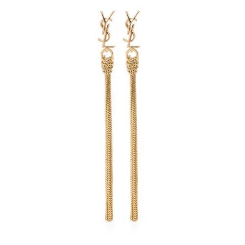 Gouden Bijoux Cassandre Stud Oorbellen Saint Laurent , Yellow , Dames