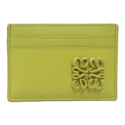 Pre-owned Leather wallets Loewe Pre-owned , Green , Dames