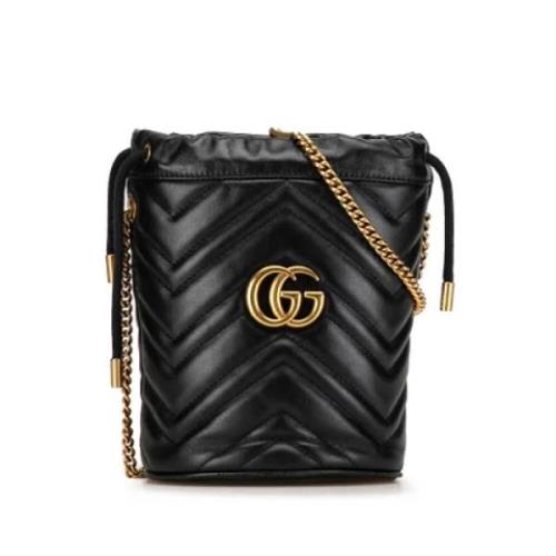 Pre-owned Leather shoulder-bags Gucci Vintage , Black , Dames