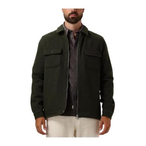 Groen Heavy Twill Overshirt voor Mannen Anerkjendt , Green , Heren